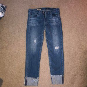 AG The Stevie Cuff Jeans Slim Straight Size 27